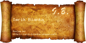 Imrik Bianka névjegykártya
