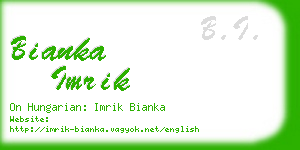 bianka imrik business card